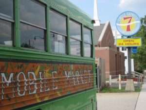 The bus parked in Anacostia