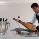 Iberico ham at the Roca brothers event